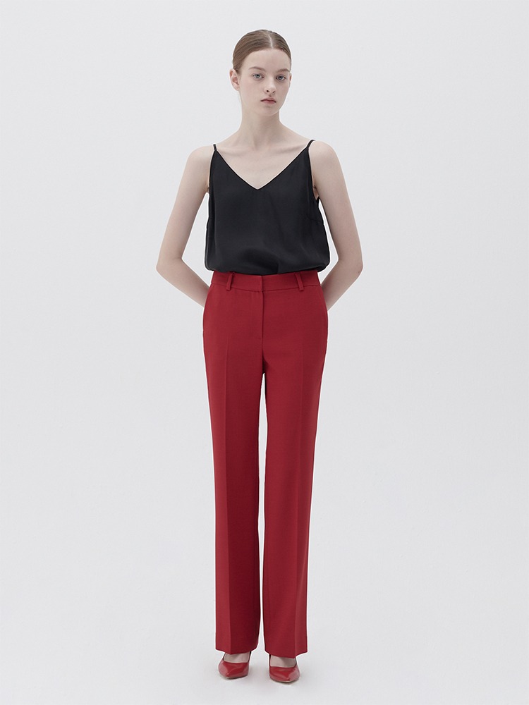 SIGNATURE FLARED PANTS - SCARLET