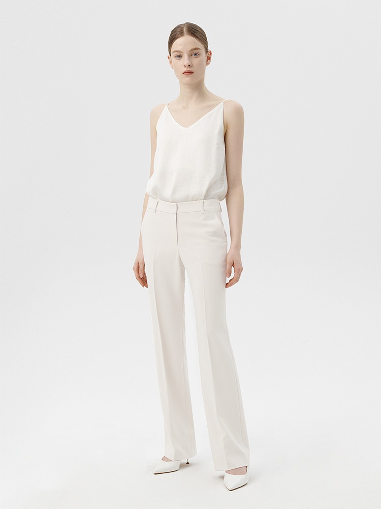 SIGNATURE FLARED PANTS - OFF WHITE